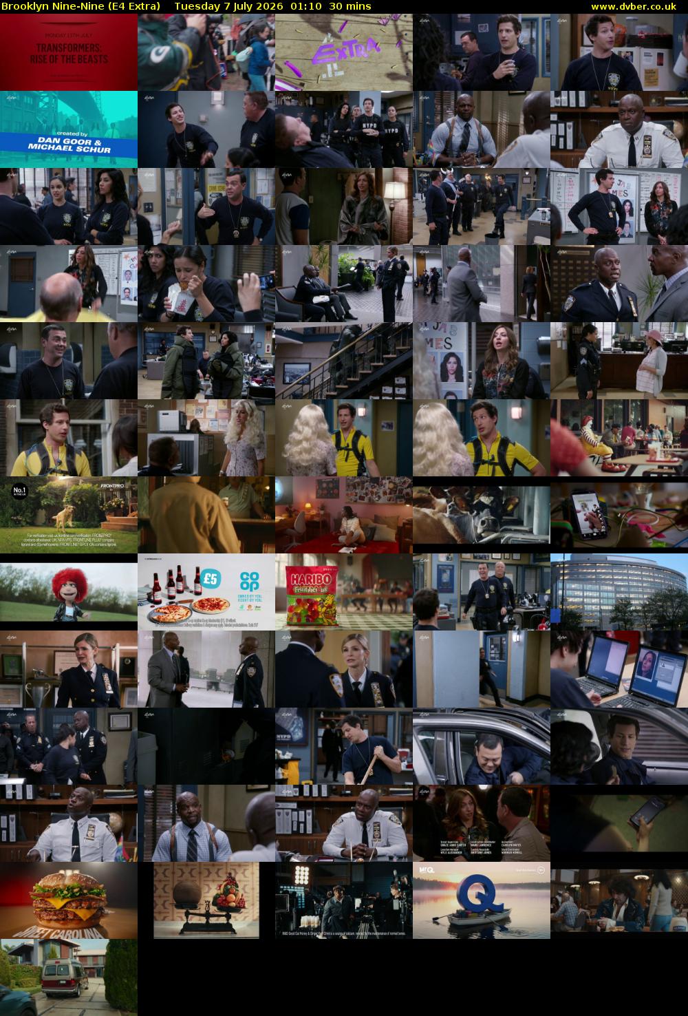 Brooklyn Nine-Nine (E4 Extra) Tuesday 7 July 2026 01:10 - 01:40