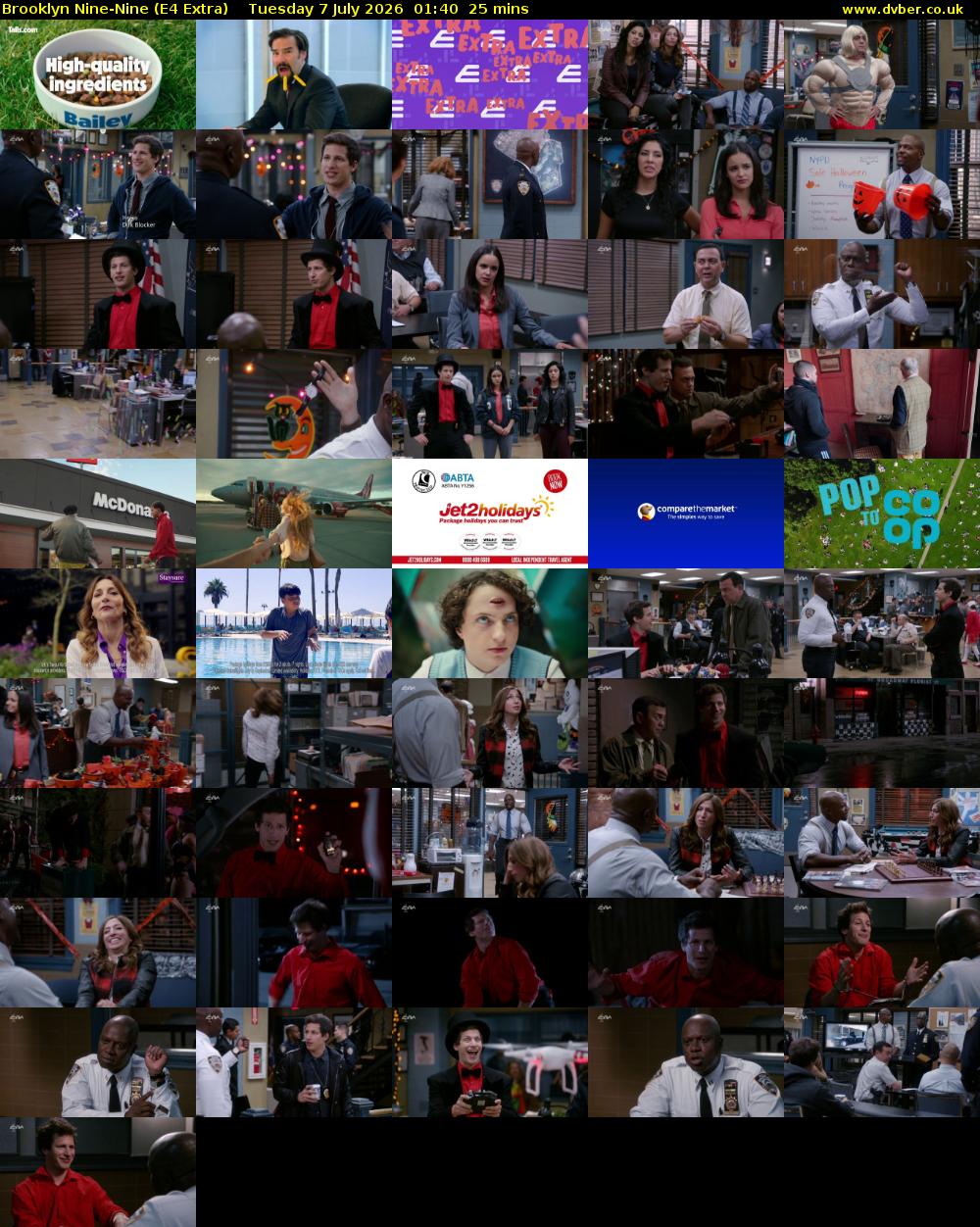 Brooklyn Nine-Nine (E4 Extra) Tuesday 7 July 2026 01:40 - 02:05