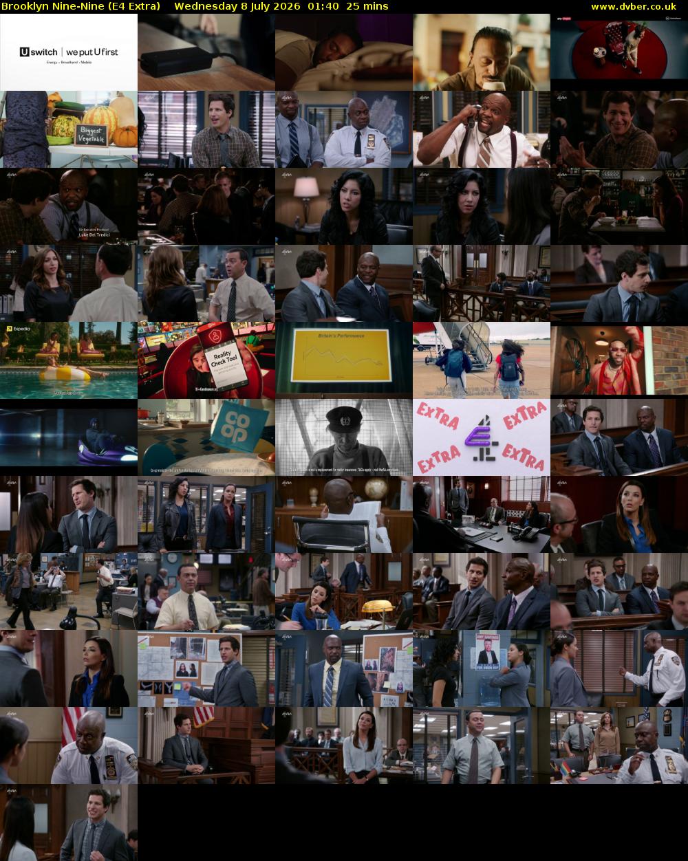 Brooklyn Nine-Nine (E4 Extra) Wednesday 8 July 2026 01:40 - 02:05