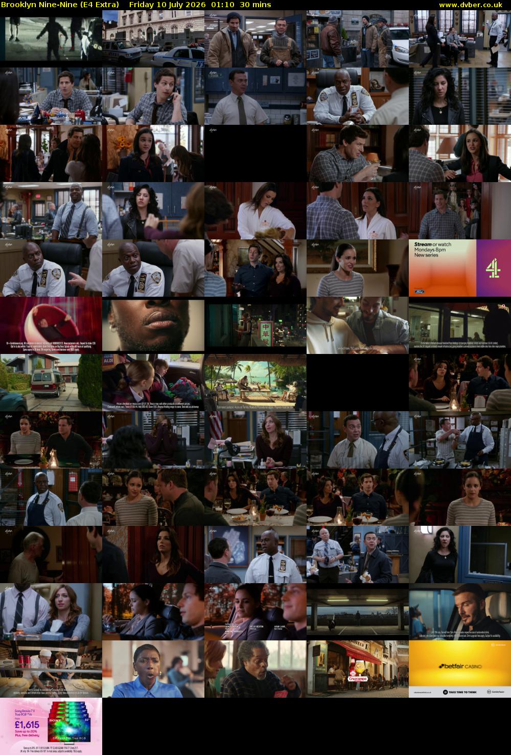 Brooklyn Nine-Nine (E4 Extra) Friday 10 July 2026 01:10 - 01:40