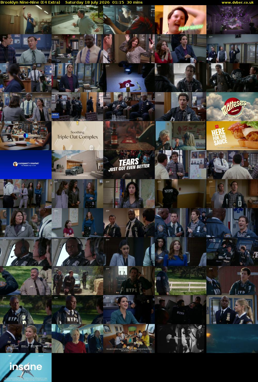 Brooklyn Nine-Nine (E4 Extra) Saturday 18 July 2026 01:15 - 01:45