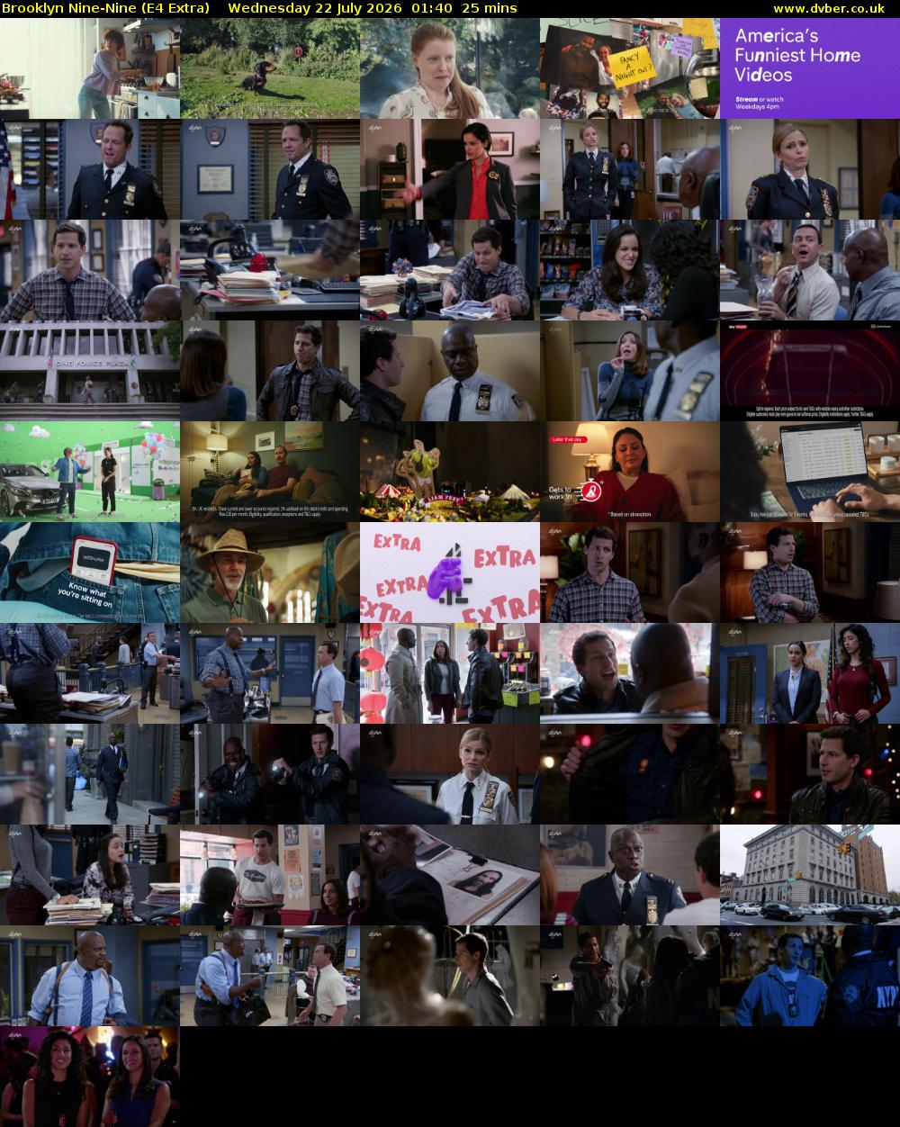 Brooklyn Nine-Nine (E4 Extra) Wednesday 22 July 2026 01:40 - 02:05