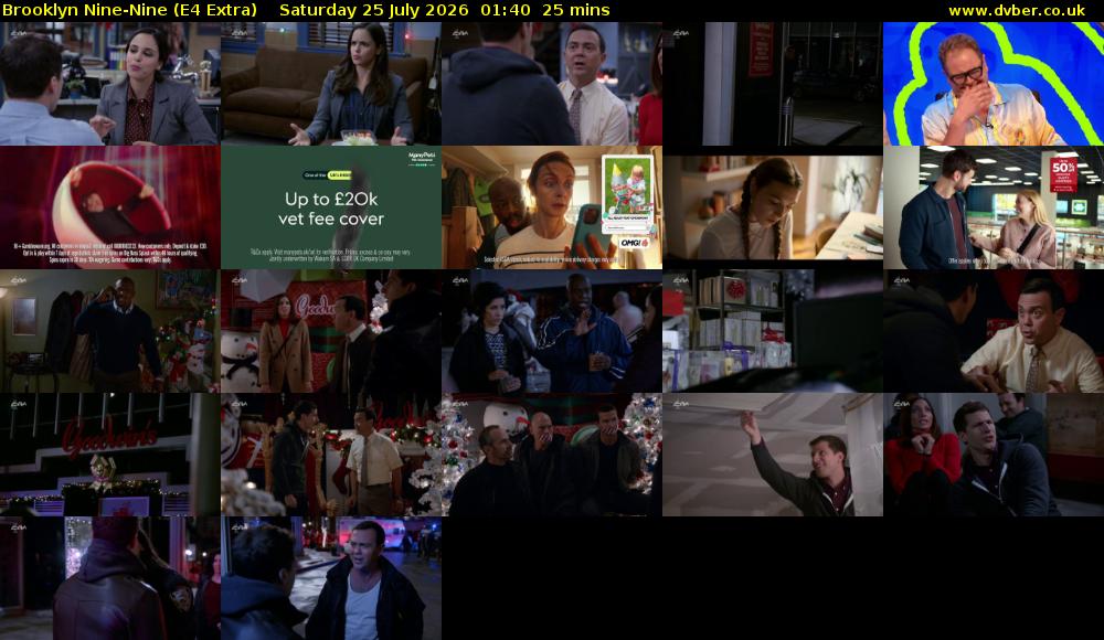 Brooklyn Nine-Nine (E4 Extra) Saturday 25 July 2026 01:40 - 02:05