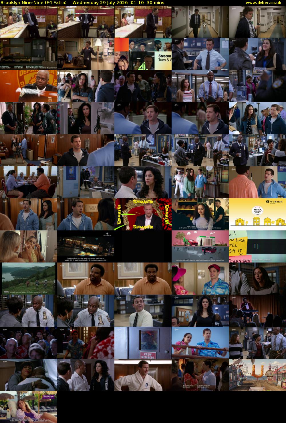 Brooklyn Nine-Nine (E4 Extra) Wednesday 29 July 2026 01:10 - 01:40