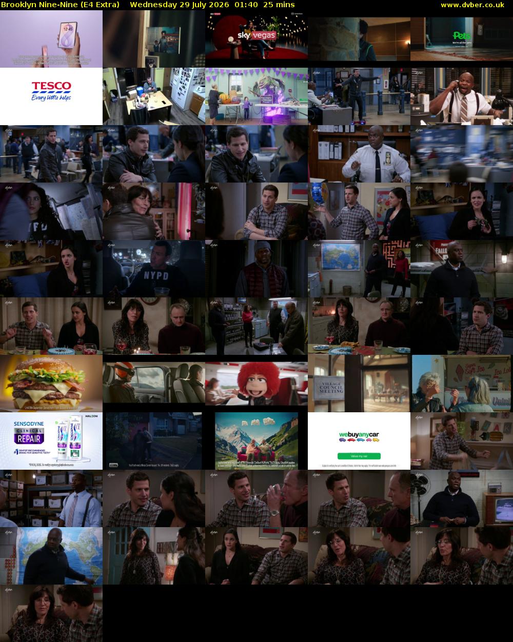 Brooklyn Nine-Nine (E4 Extra) Wednesday 29 July 2026 01:40 - 02:05