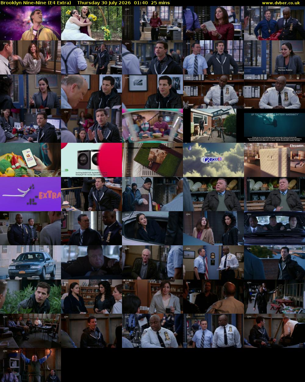 Brooklyn Nine-Nine (E4 Extra) Thursday 30 July 2026 01:40 - 02:05
