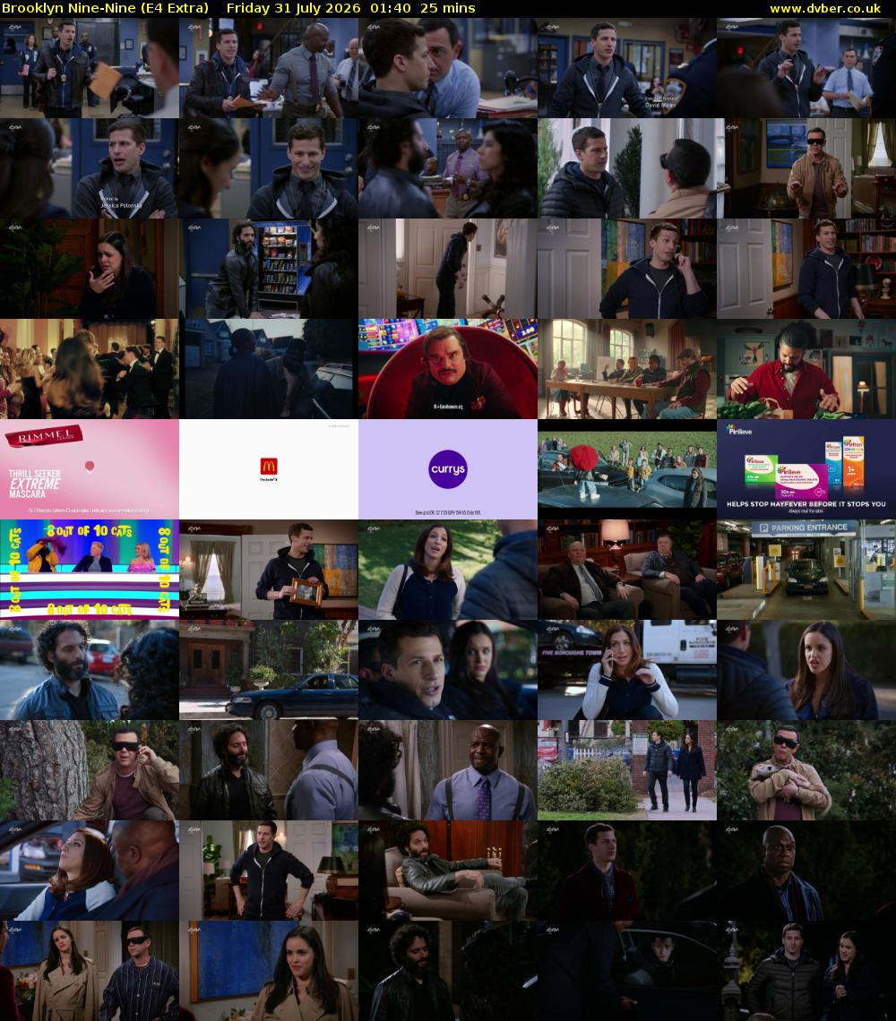 Brooklyn Nine-Nine (E4 Extra) Friday 31 July 2026 01:40 - 02:05