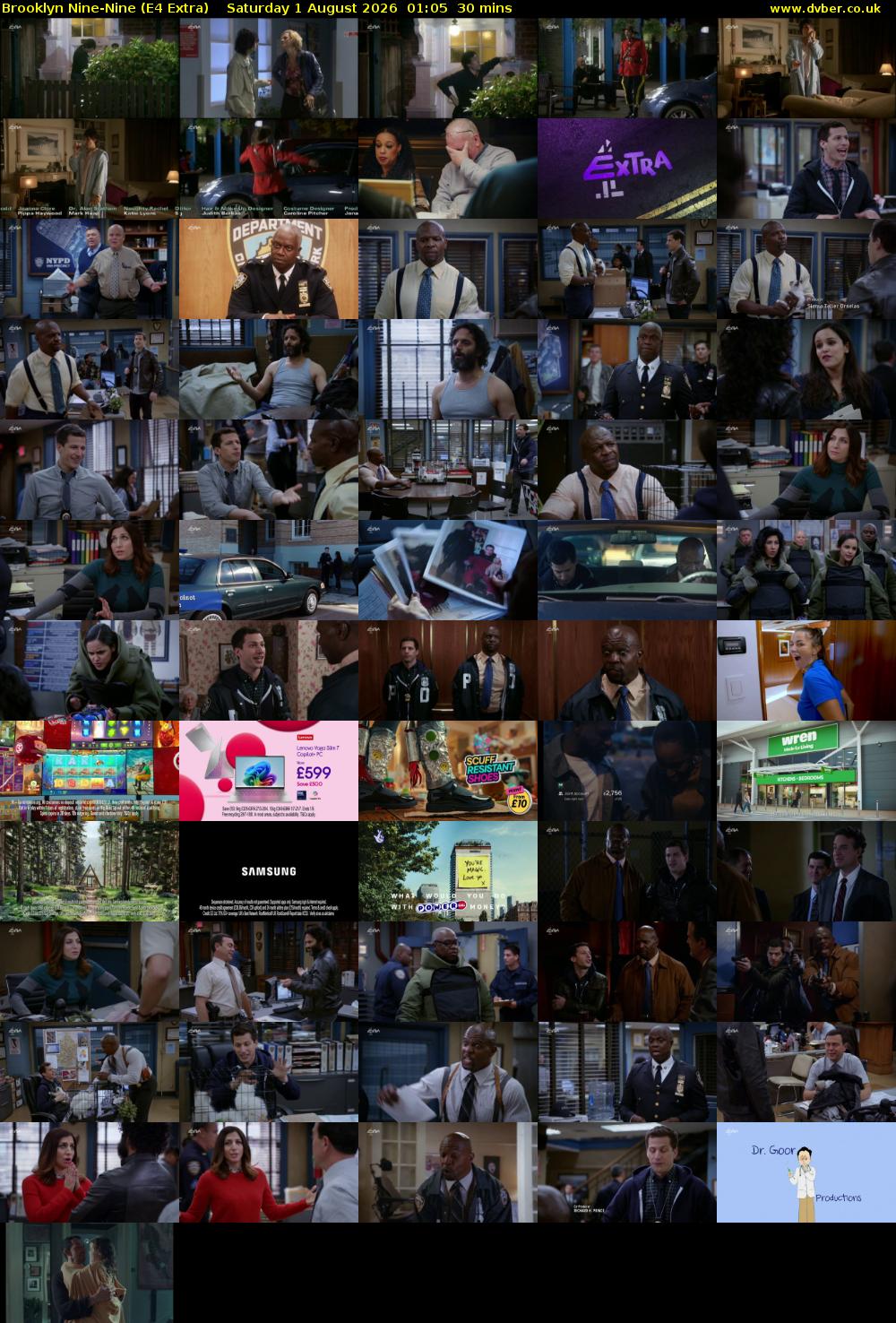 Brooklyn Nine-Nine (E4 Extra) Saturday 1 August 2026 01:05 - 01:35