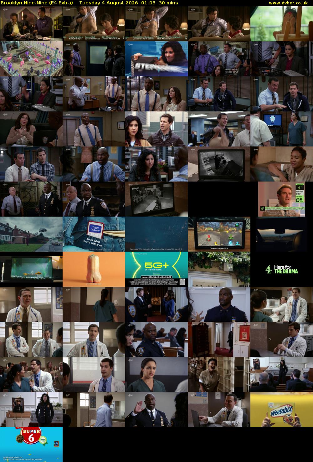 Brooklyn Nine-Nine (E4 Extra) Tuesday 4 August 2026 01:05 - 01:35