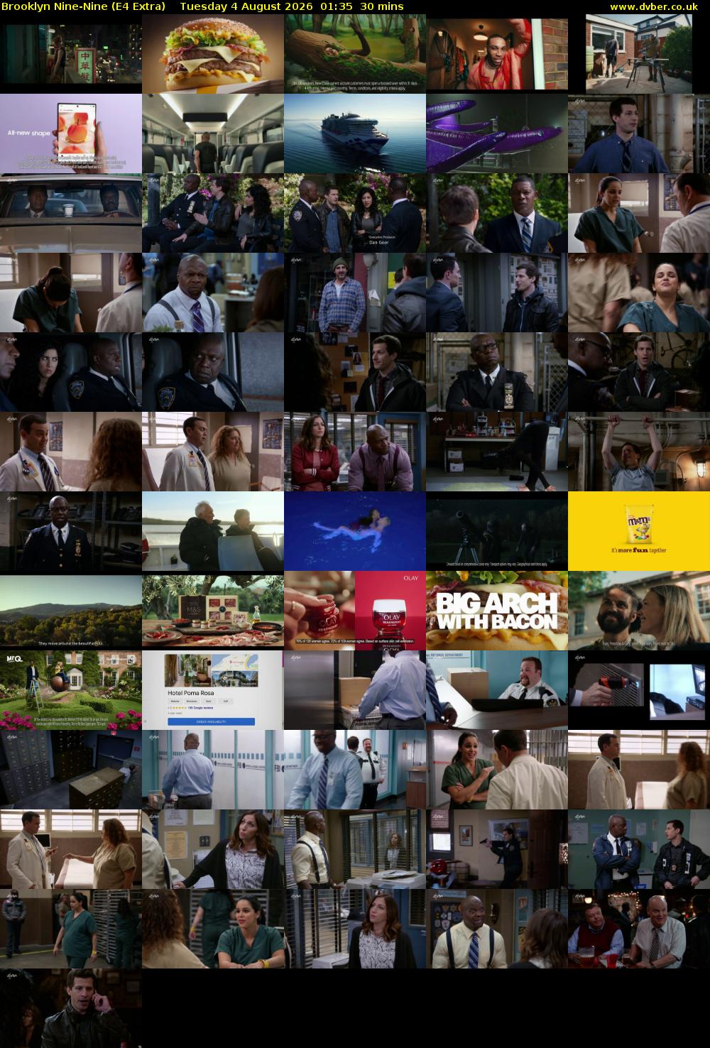 Brooklyn Nine-Nine (E4 Extra) Tuesday 4 August 2026 01:35 - 02:05