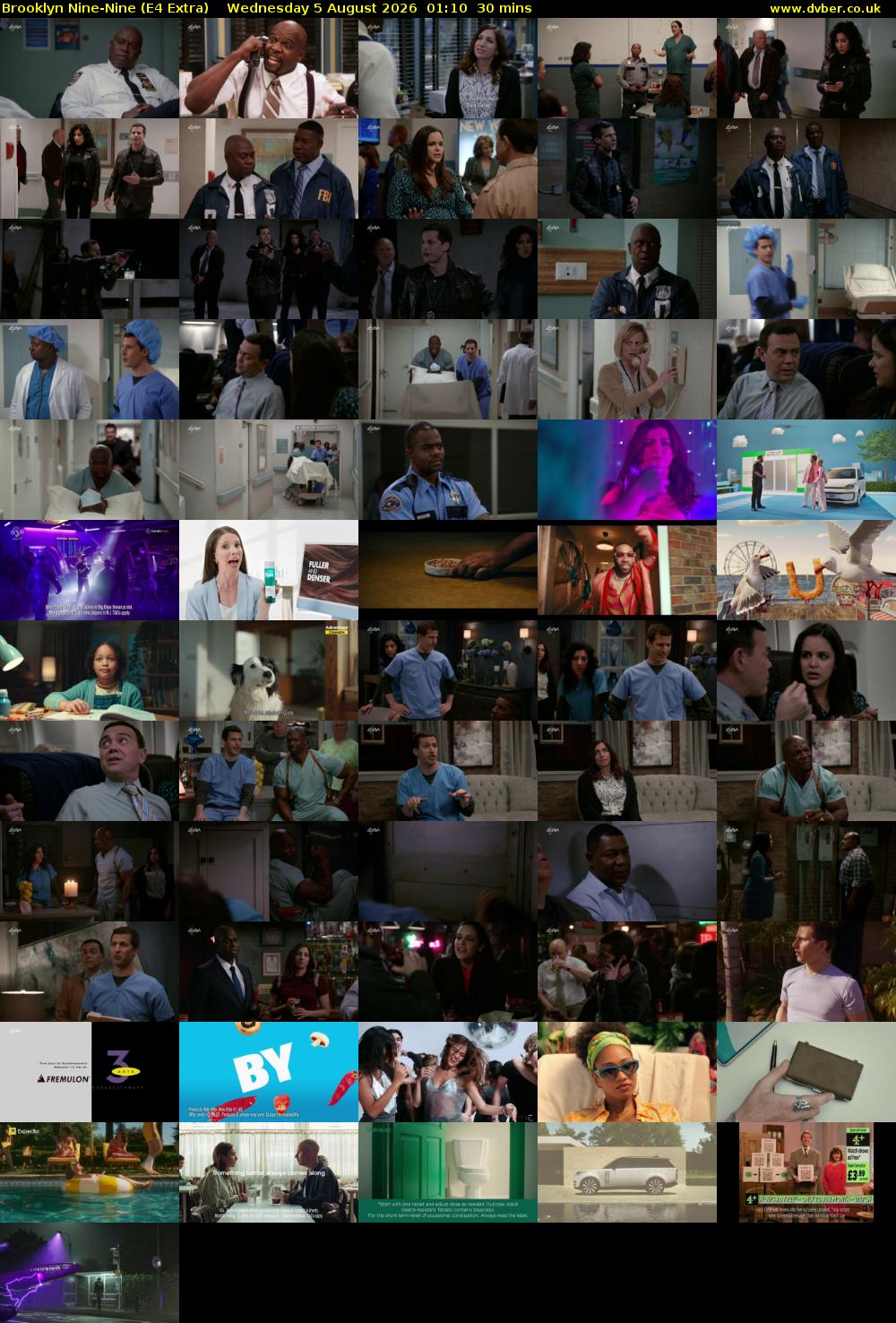 Brooklyn Nine-Nine (E4 Extra) Wednesday 5 August 2026 01:10 - 01:40