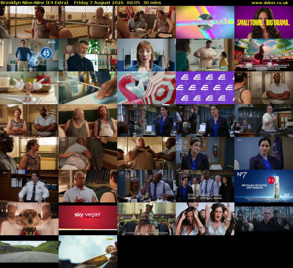 Brooklyn Nine-Nine (E4 Extra) Friday 7 August 2026 00:05 - 00:35