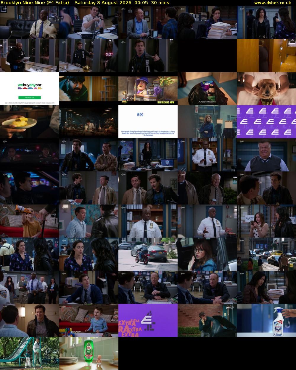 Brooklyn Nine-Nine (E4 Extra) Saturday 8 August 2026 00:05 - 00:35