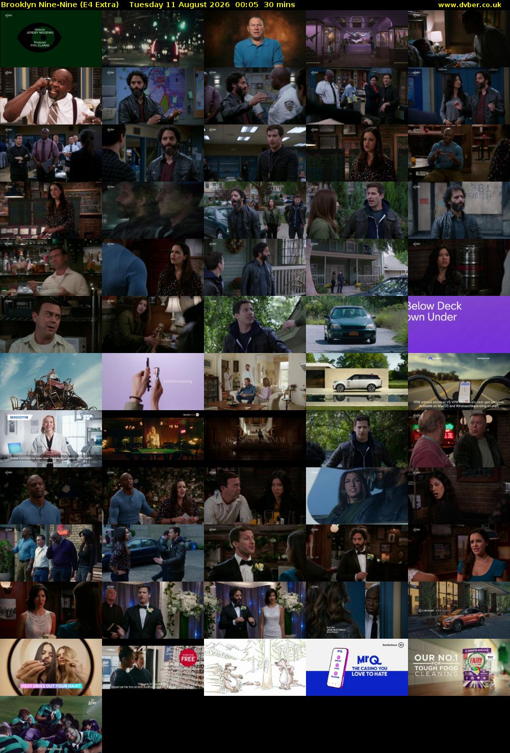 Brooklyn Nine-Nine (E4 Extra) Tuesday 11 August 2026 00:05 - 00:35
