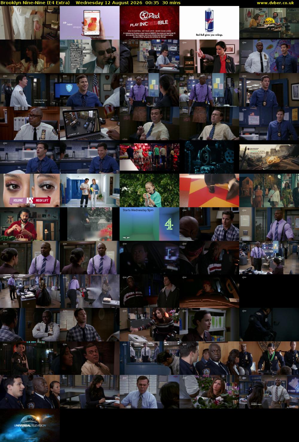 Brooklyn Nine-Nine (E4 Extra) Wednesday 12 August 2026 00:35 - 01:05