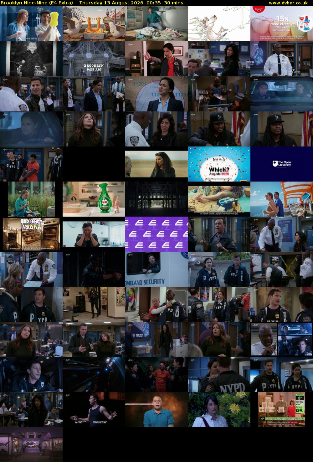 Brooklyn Nine-Nine (E4 Extra) Thursday 13 August 2026 00:35 - 01:05