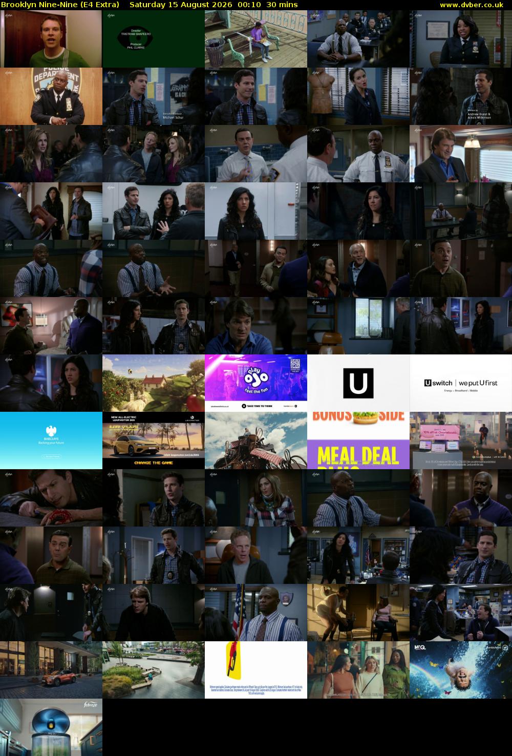 Brooklyn Nine-Nine (E4 Extra) Saturday 15 August 2026 00:10 - 00:40