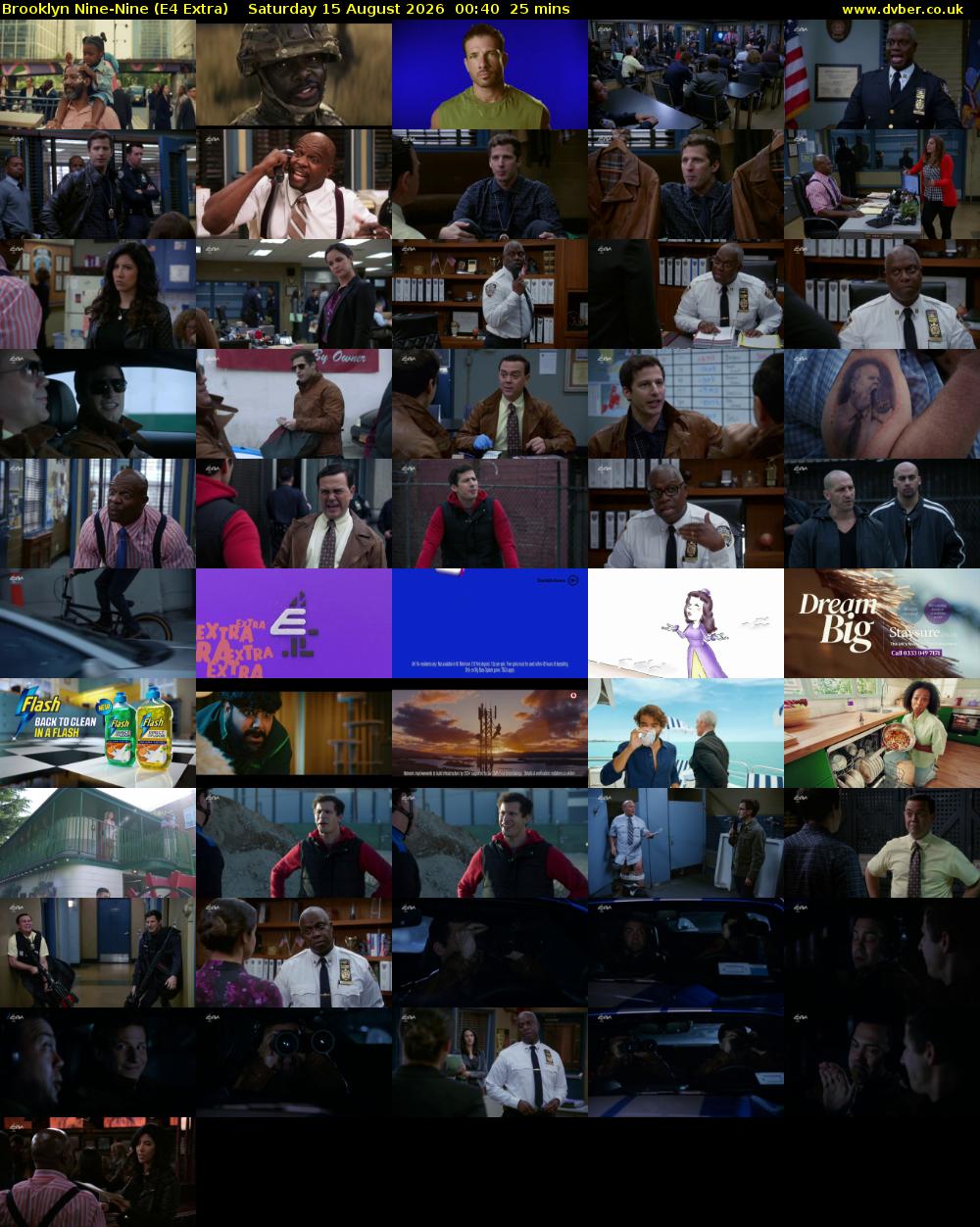 Brooklyn Nine-Nine (E4 Extra) Saturday 15 August 2026 00:40 - 01:05