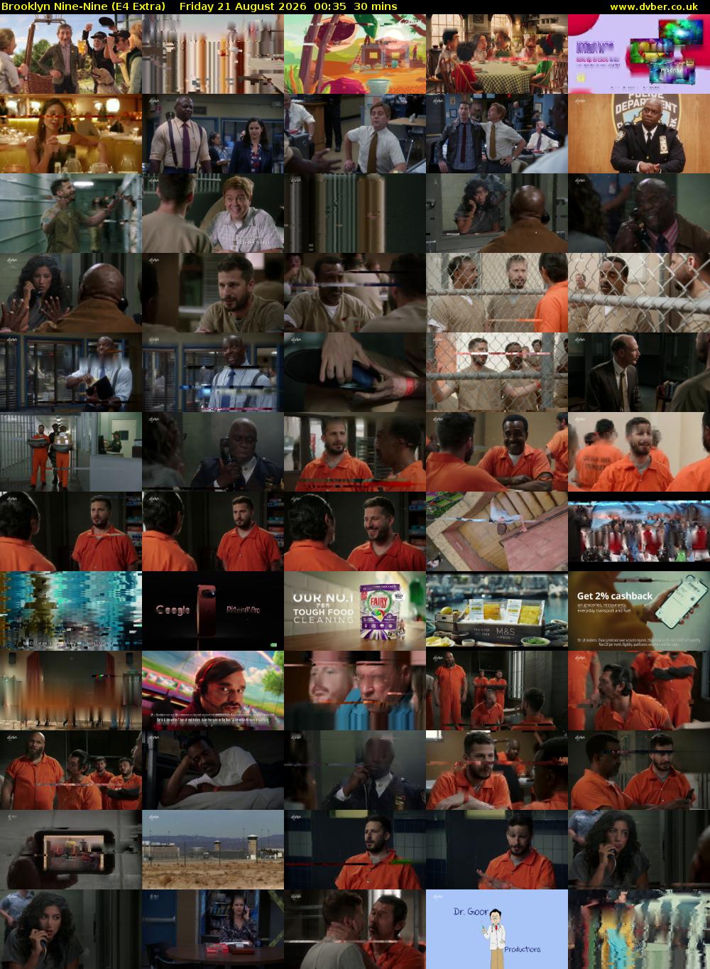 Brooklyn Nine-Nine (E4 Extra) Friday 21 August 2026 00:35 - 01:05