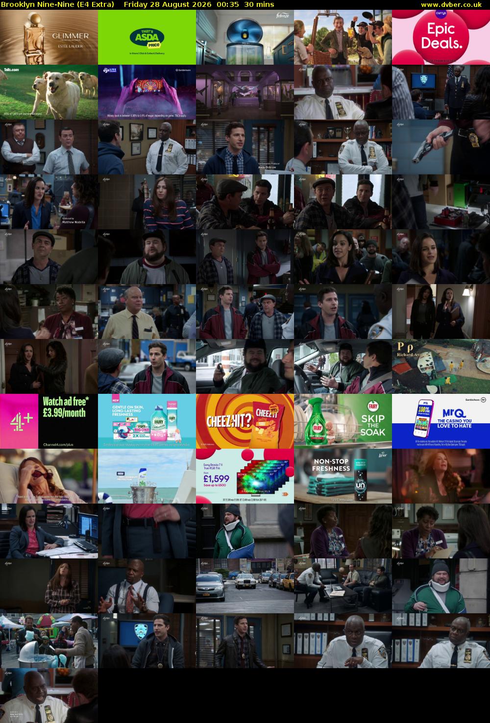 Brooklyn Nine-Nine (E4 Extra) Friday 28 August 2026 00:35 - 01:05