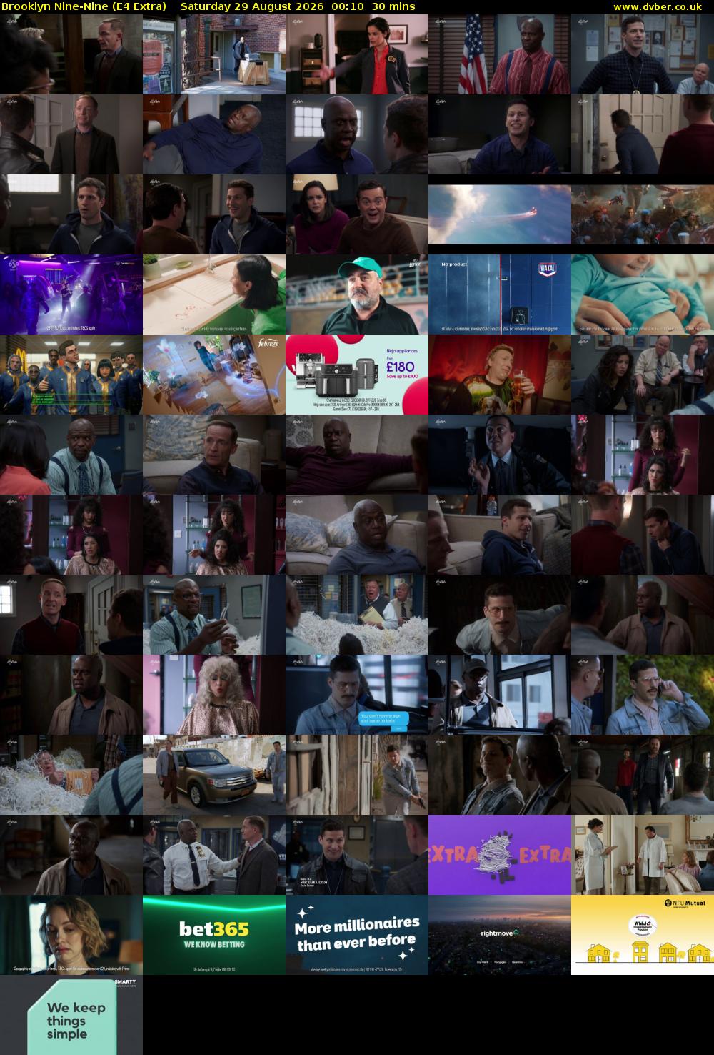 Brooklyn Nine-Nine (E4 Extra) Saturday 29 August 2026 00:10 - 00:40
