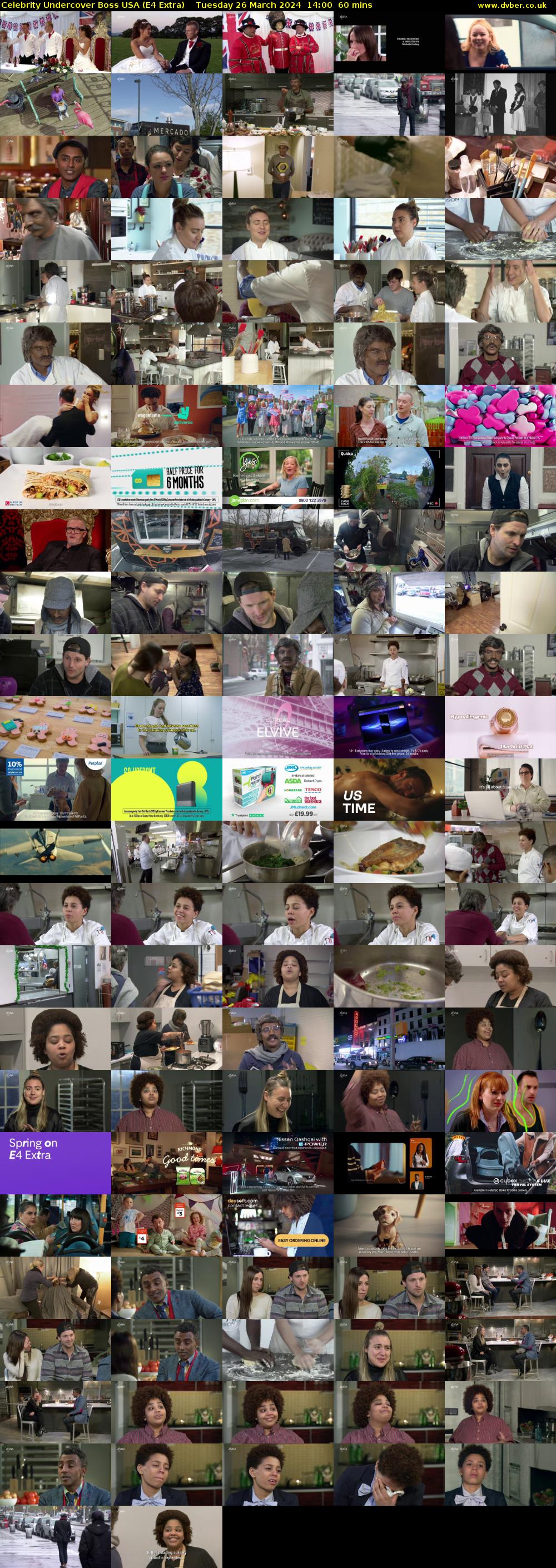 Celebrity Undercover Boss USA (E4 Extra) Tuesday 26 March 2024 14:00 - 15:00