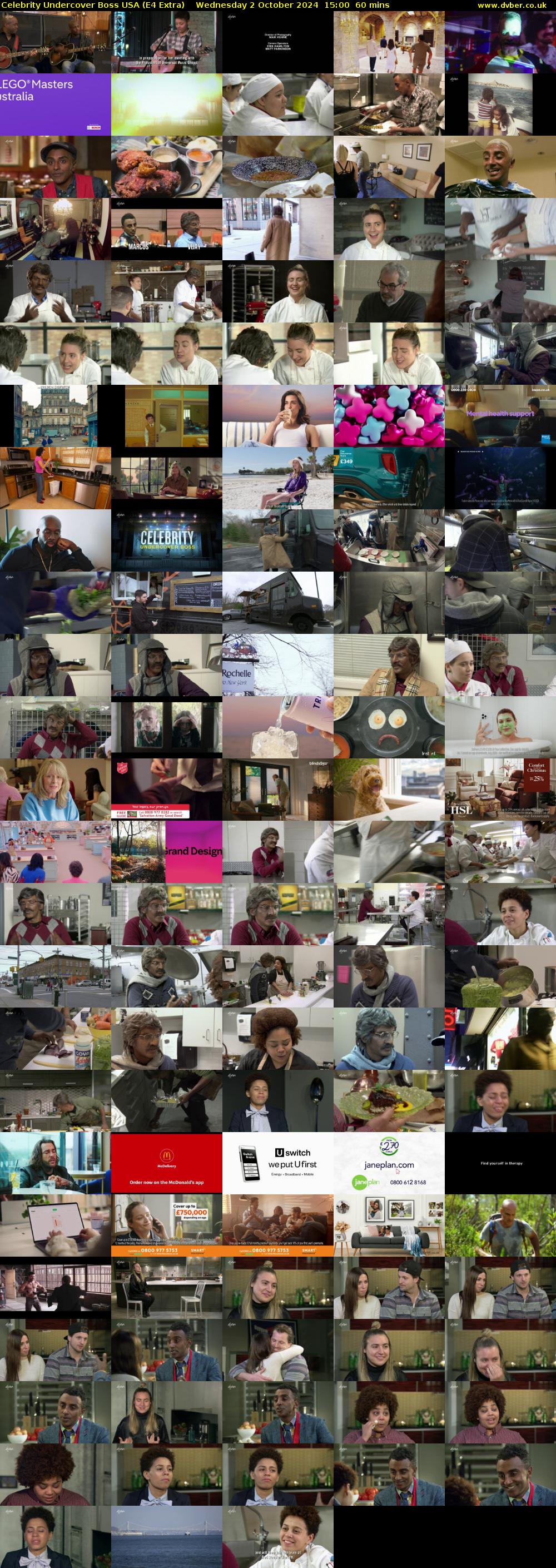 Celebrity Undercover Boss USA (E4 Extra) Wednesday 2 October 2024 15:00 - 16:00