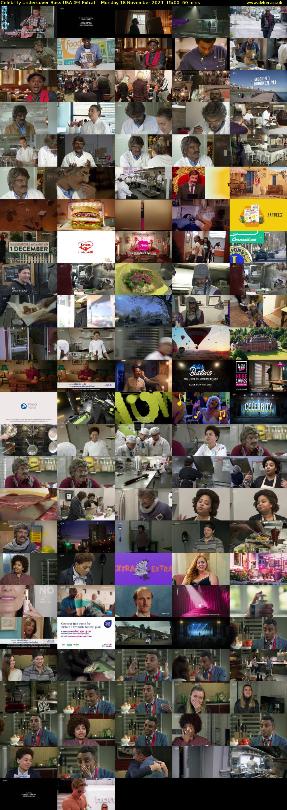 Celebrity Undercover Boss USA (E4 Extra) Monday 18 November 2024 15:00 - 16:00