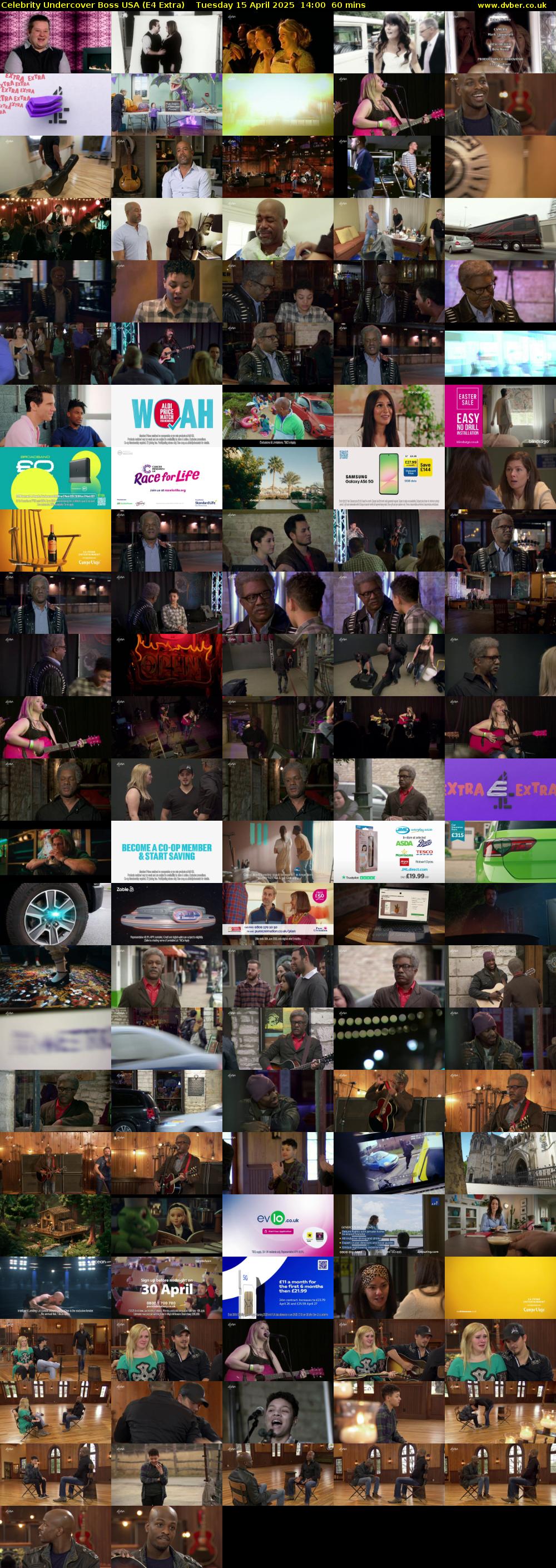 Celebrity Undercover Boss USA (E4 Extra) Tuesday 15 April 2025 14:00 - 15:00