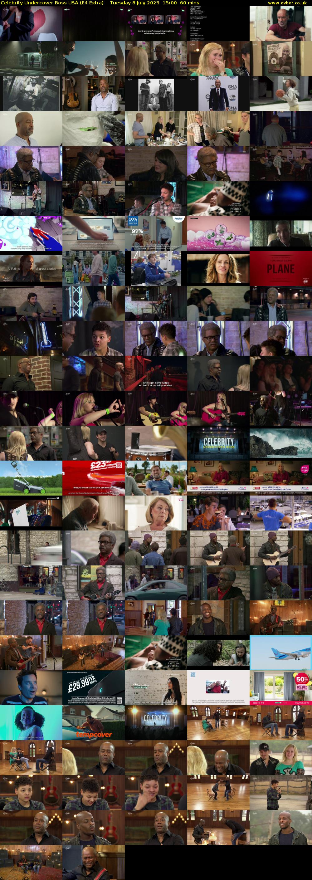 Celebrity Undercover Boss USA (E4 Extra) Tuesday 8 July 2025 15:00 - 16:00