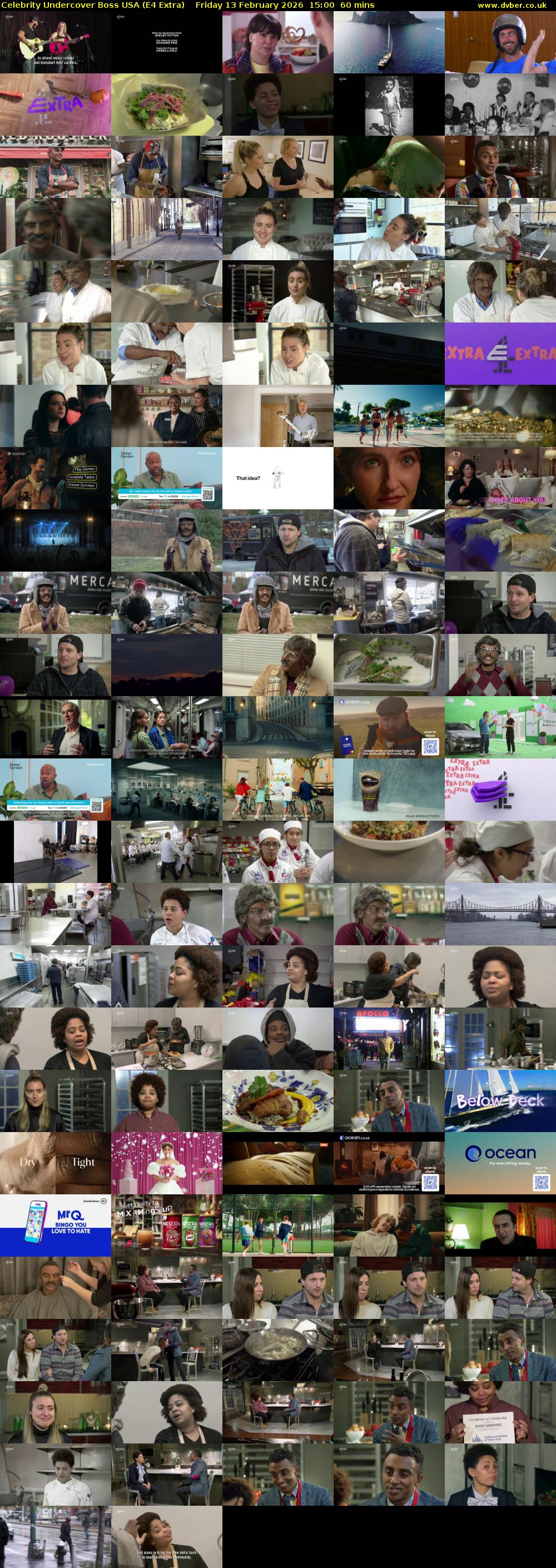 Celebrity Undercover Boss USA (E4 Extra) Friday 13 February 2026 15:00 - 16:00