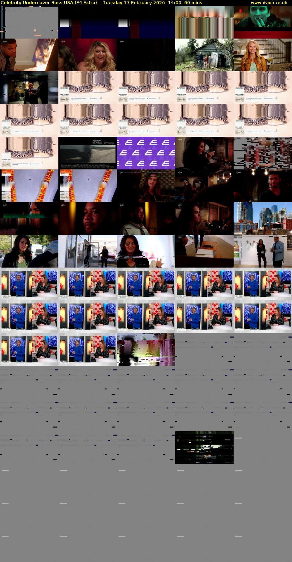 Celebrity Undercover Boss USA (E4 Extra) Tuesday 17 February 2026 14:00 - 15:00