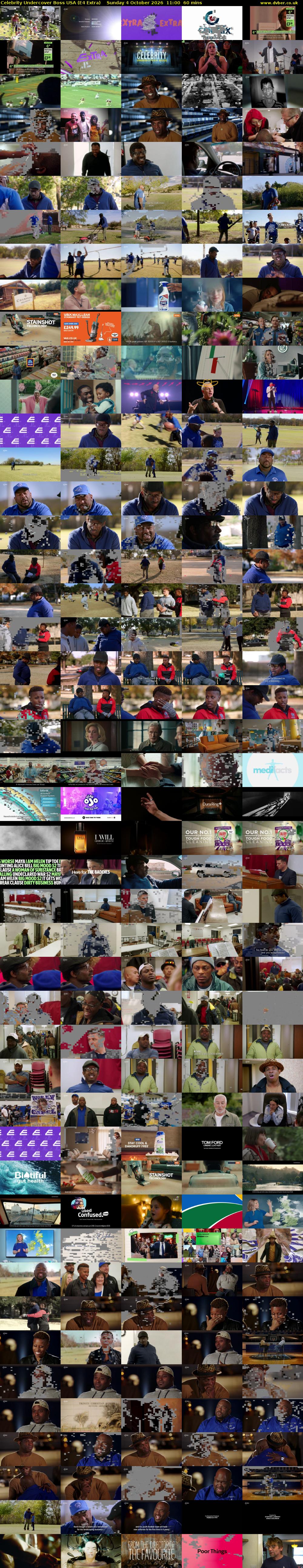 Celebrity Undercover Boss USA (E4 Extra) Sunday 4 October 2026 11:00 - 12:00