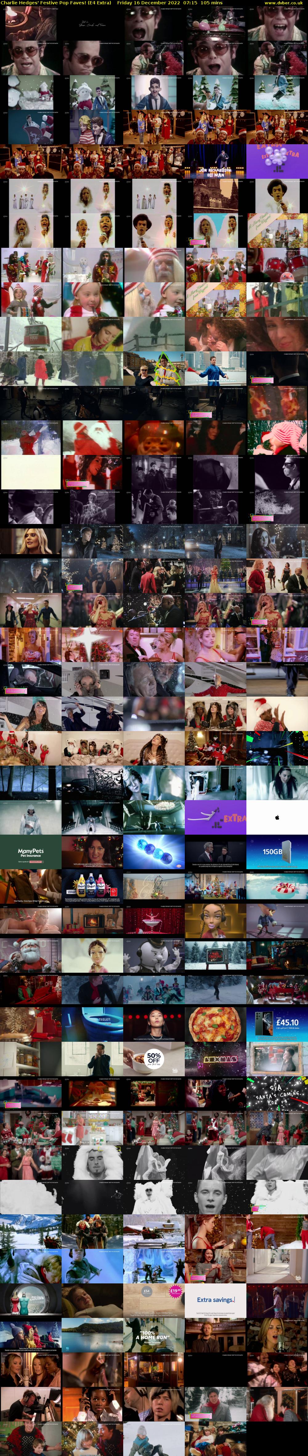 Charlie Hedges' Festive Pop Faves! (E4 Extra) Friday 16 December 2022 07:15 - 09:00