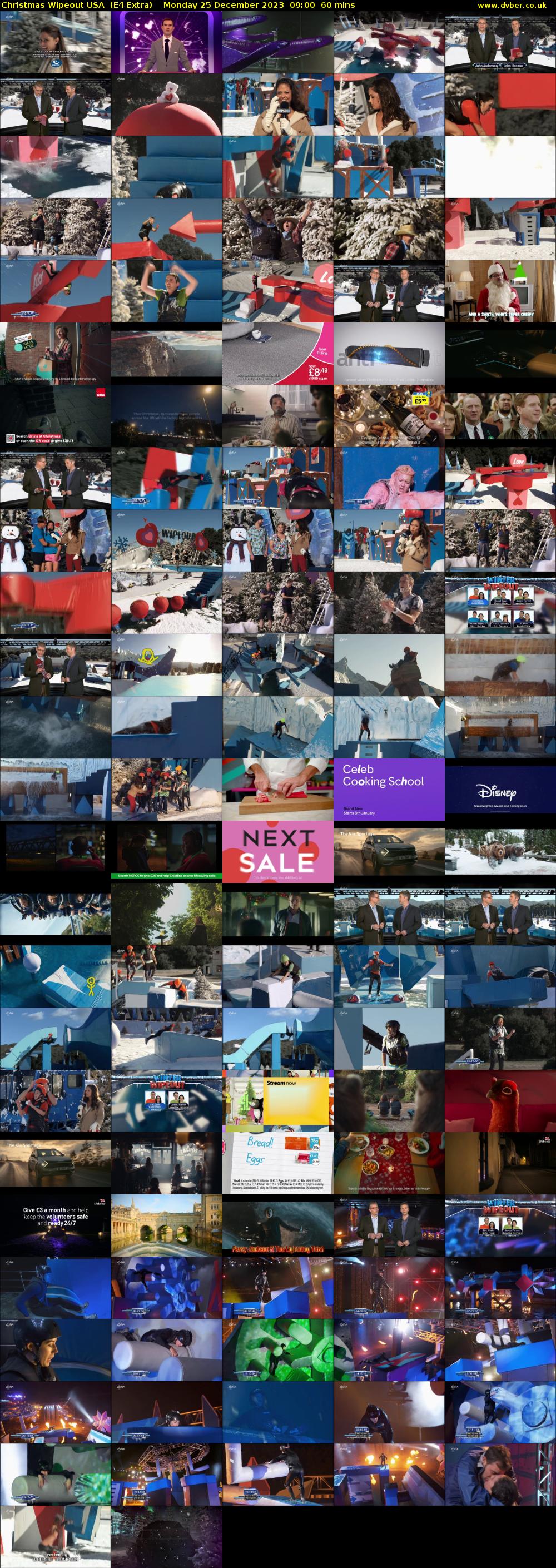 Christmas Wipeout USA  (E4 Extra) Monday 25 December 2023 09:00 - 10:00