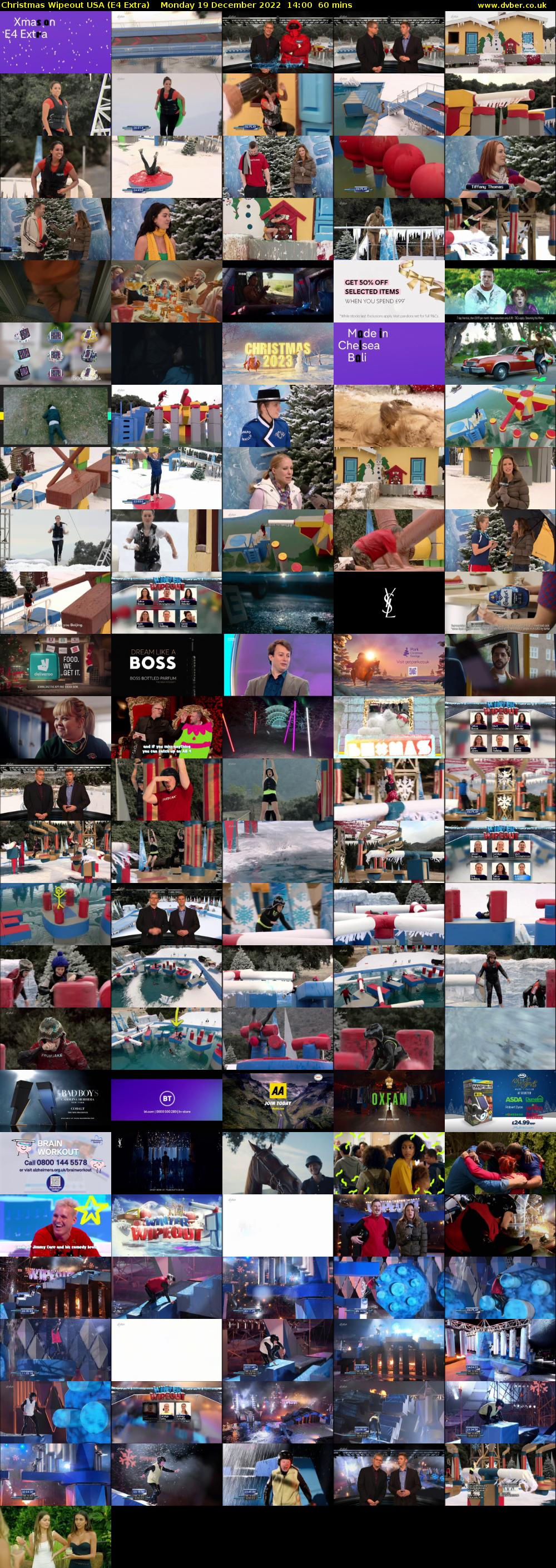 Christmas Wipeout USA (E4 Extra) Monday 19 December 2022 14:00 - 15:00