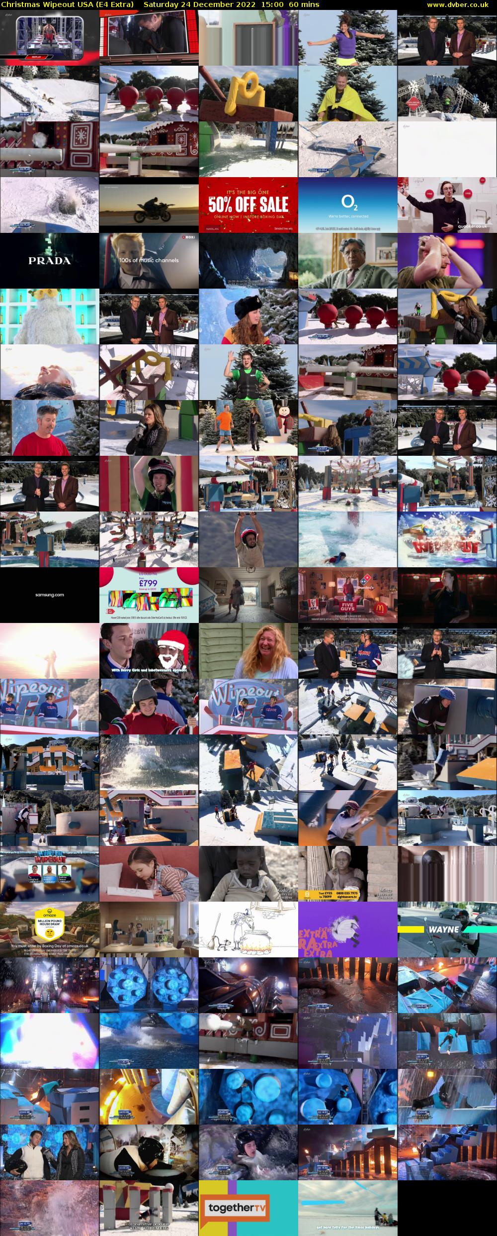 Christmas Wipeout USA (E4 Extra) Saturday 24 December 2022 15:00 - 16:00