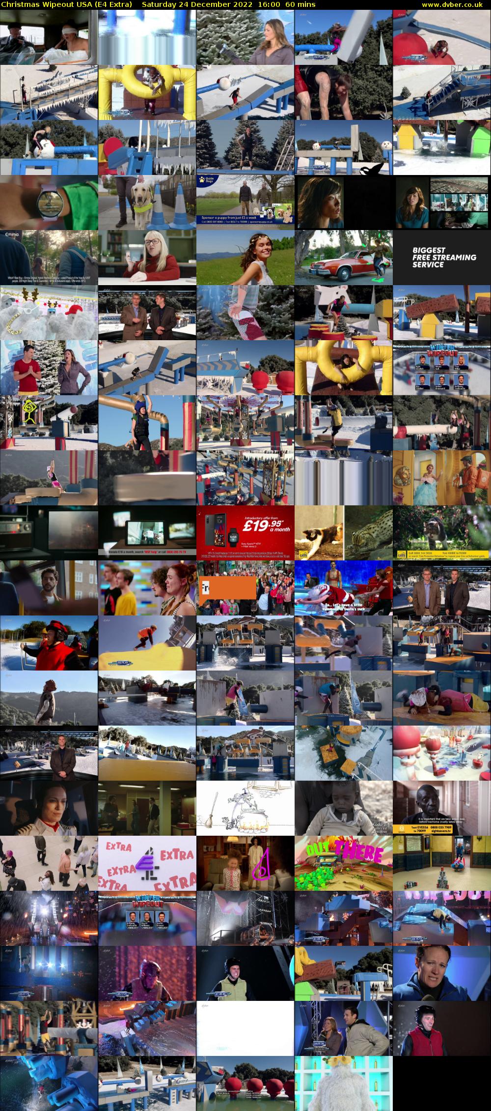 Christmas Wipeout USA (E4 Extra) Saturday 24 December 2022 16:00 - 17:00