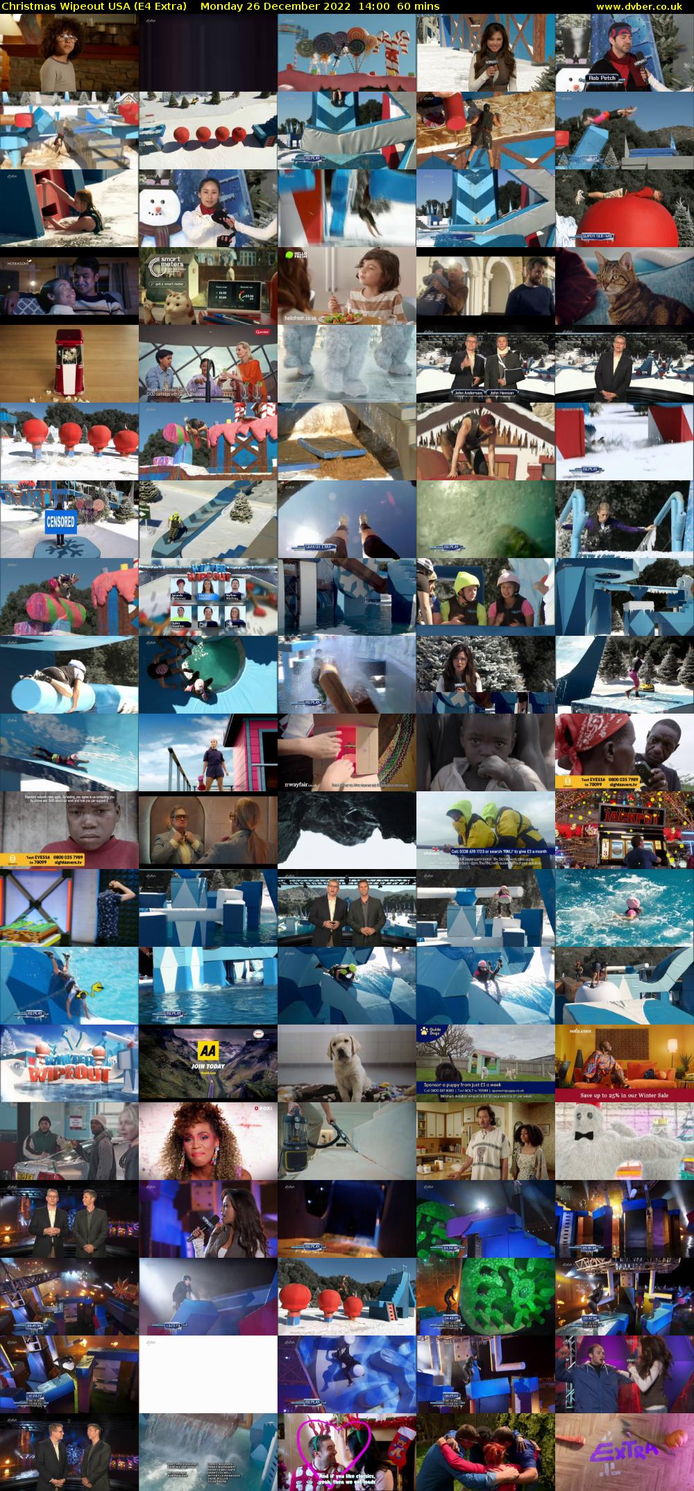 Christmas Wipeout USA (E4 Extra) Monday 26 December 2022 14:00 - 15:00