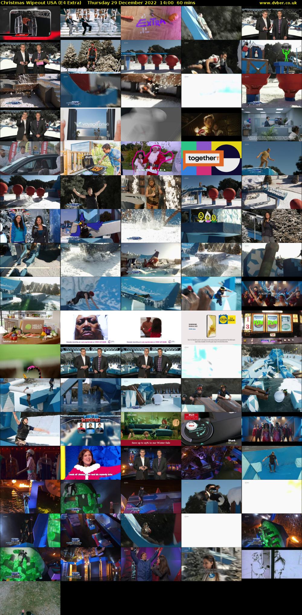 Christmas Wipeout USA (E4 Extra) Thursday 29 December 2022 14:00 - 15:00