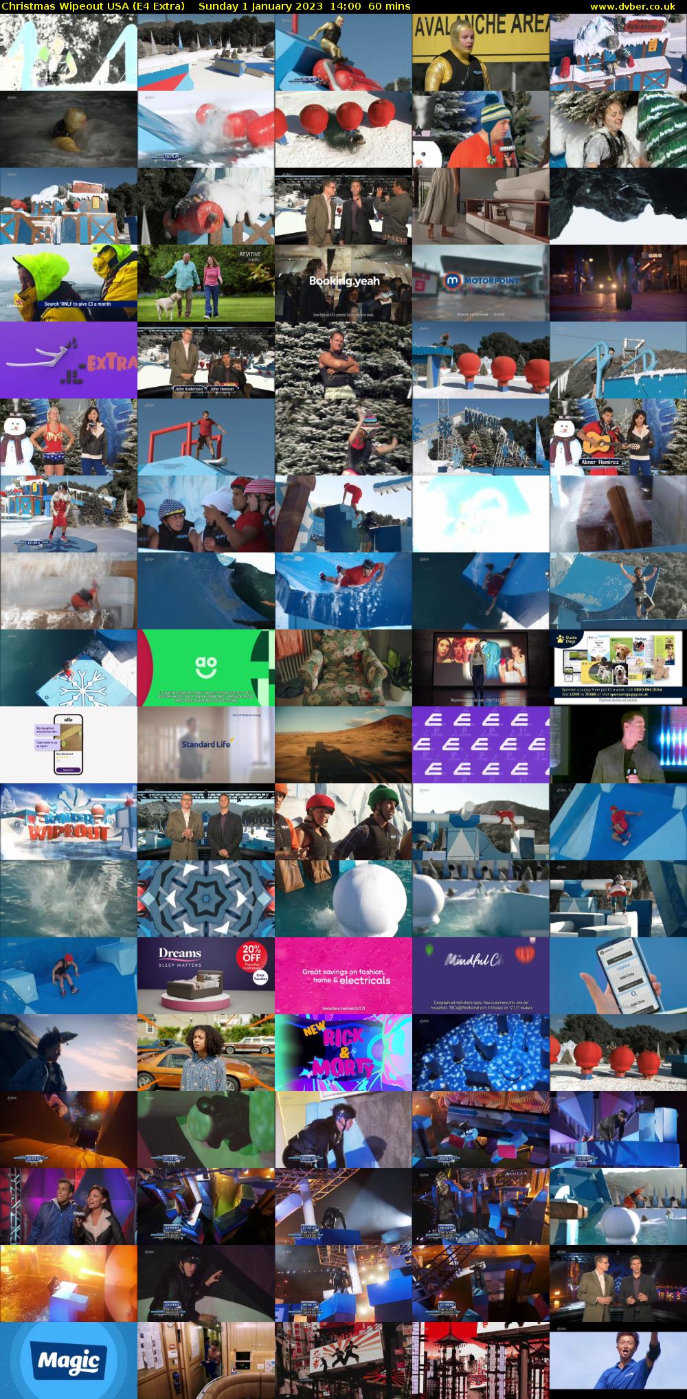 Christmas Wipeout USA (E4 Extra) Sunday 1 January 2023 14:00 - 15:00