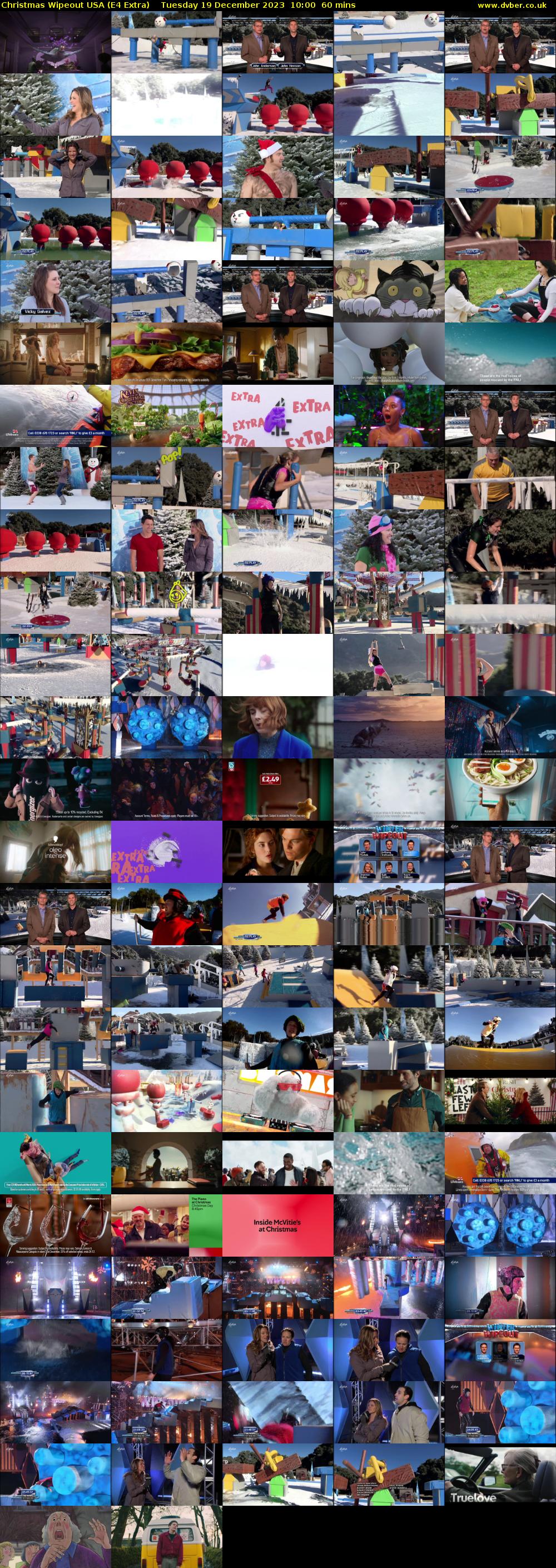 Christmas Wipeout USA (E4 Extra) Tuesday 19 December 2023 10:00 - 11:00