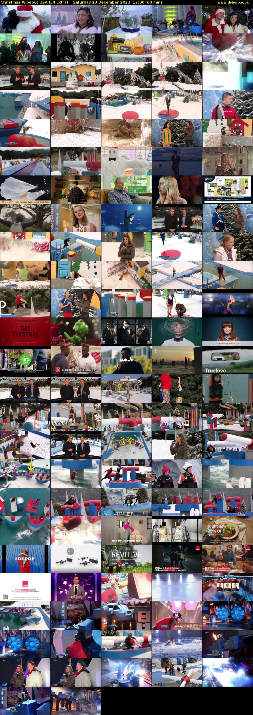 Christmas Wipeout USA (E4 Extra) Saturday 23 December 2023 12:00 - 13:00
