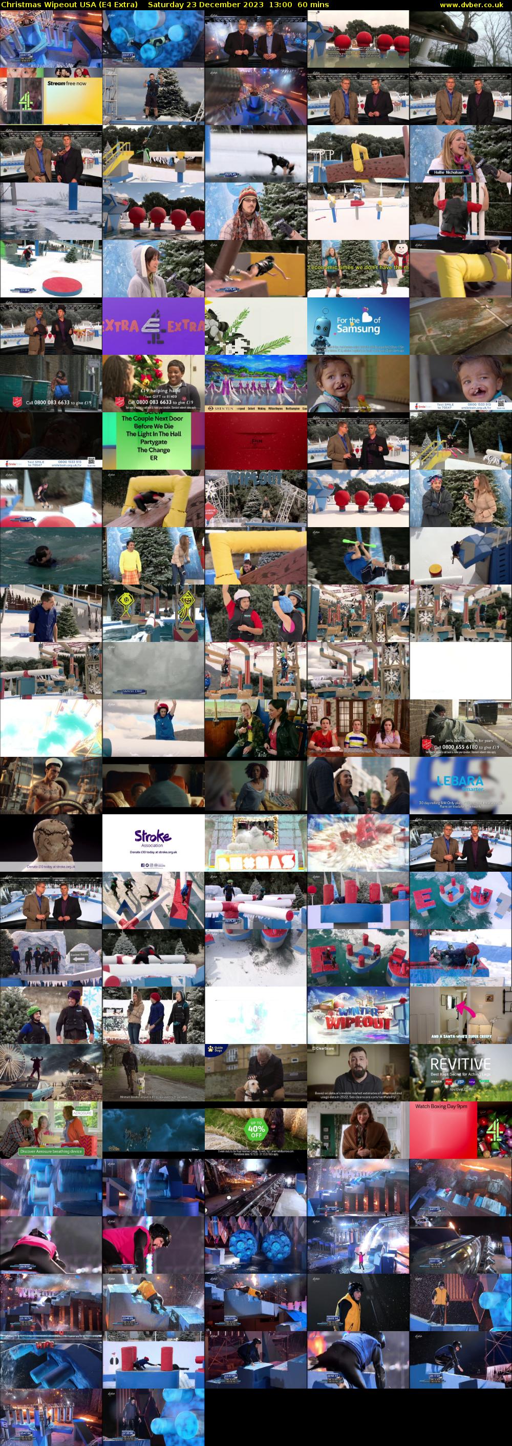 Christmas Wipeout USA (E4 Extra) Saturday 23 December 2023 13:00 - 14:00