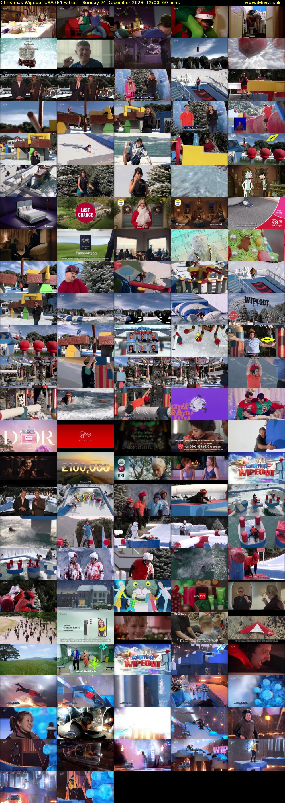 Christmas Wipeout USA (E4 Extra) Sunday 24 December 2023 12:00 - 13:00