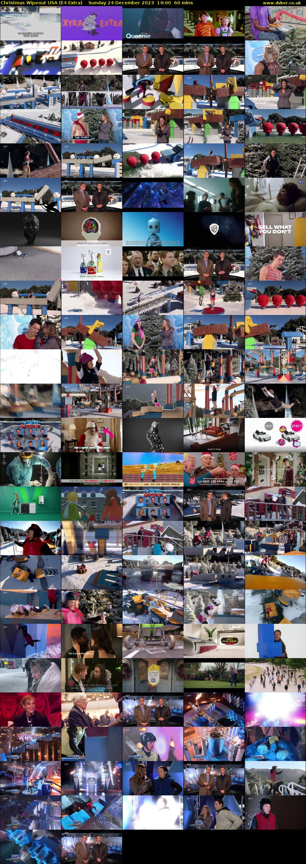 Christmas Wipeout USA (E4 Extra) Sunday 24 December 2023 14:00 - 15:00