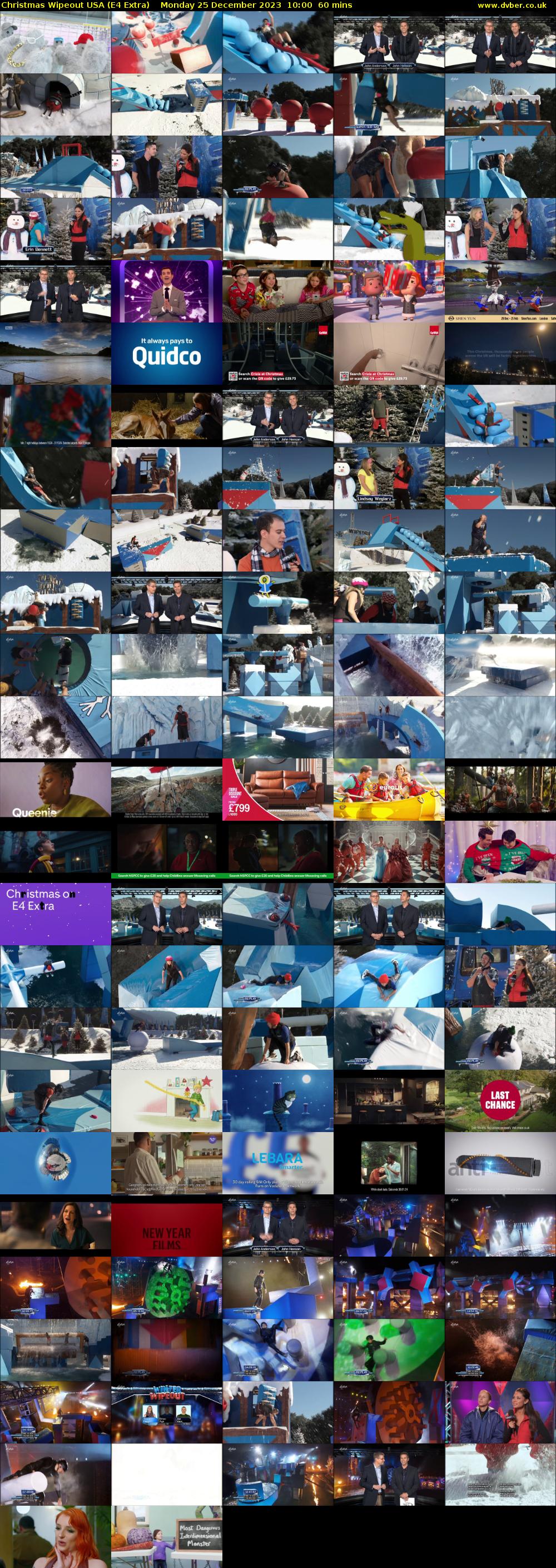 Christmas Wipeout USA (E4 Extra) Monday 25 December 2023 10:00 - 11:00