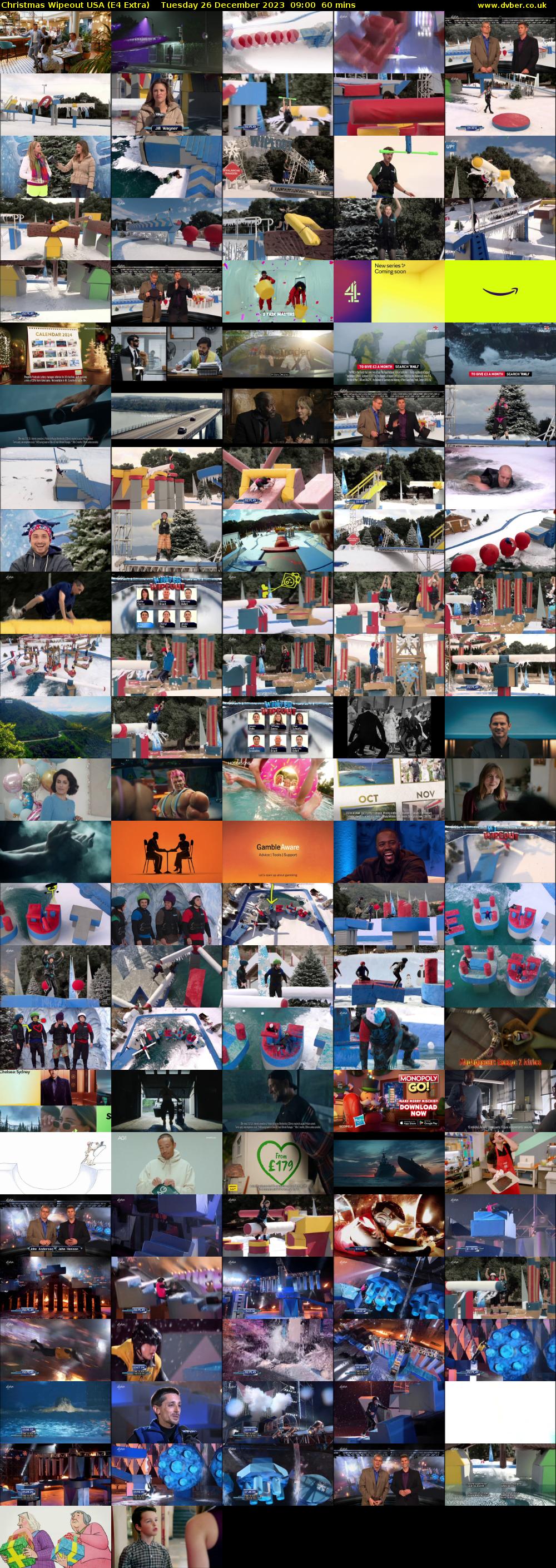 Christmas Wipeout USA (E4 Extra) Tuesday 26 December 2023 09:00 - 10:00