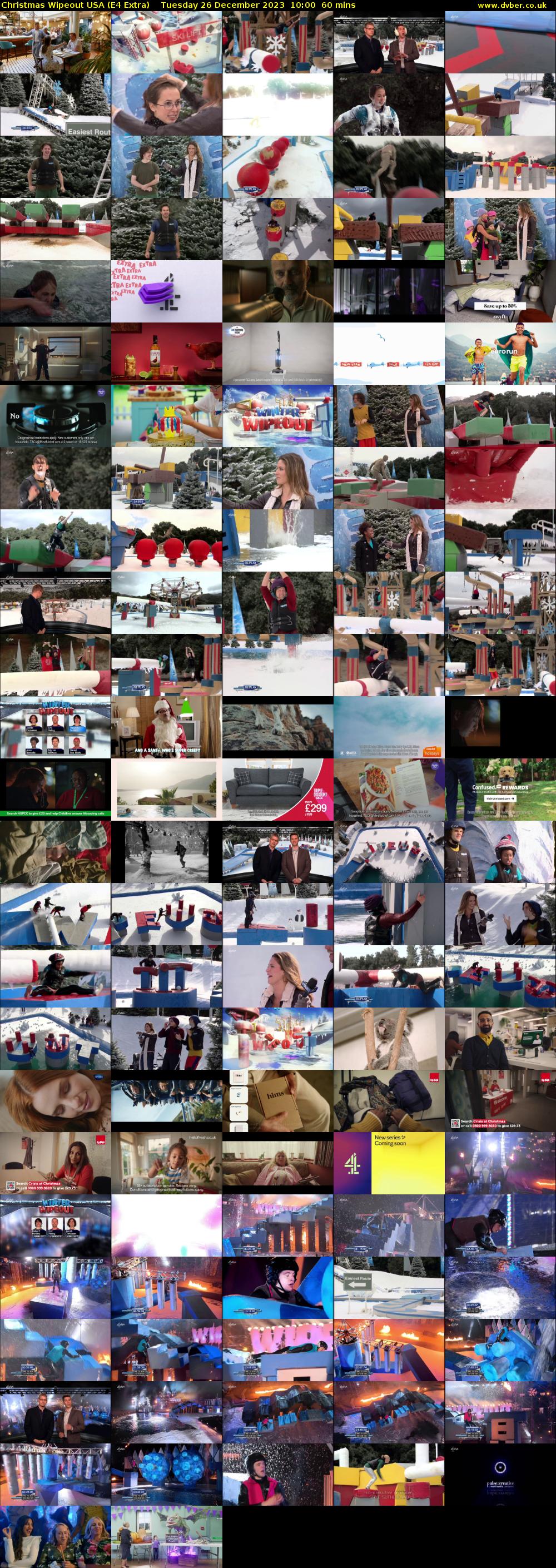 Christmas Wipeout USA (E4 Extra) Tuesday 26 December 2023 10:00 - 11:00