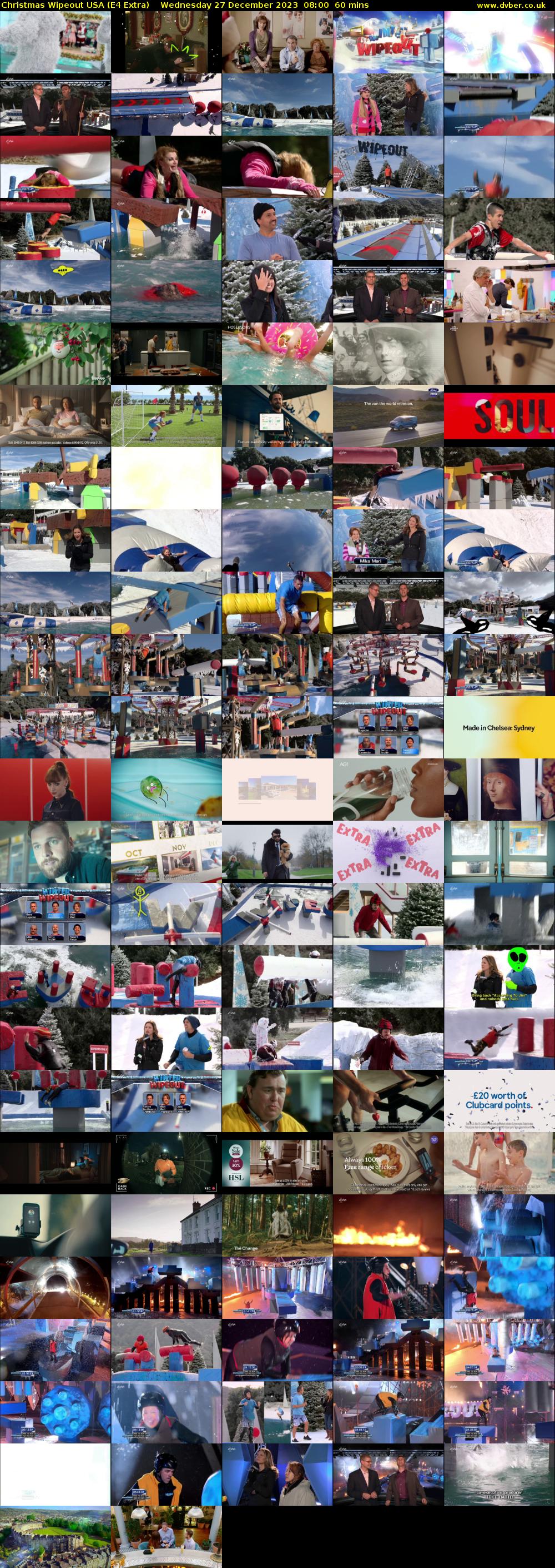 Christmas Wipeout USA (E4 Extra) Wednesday 27 December 2023 08:00 - 09:00